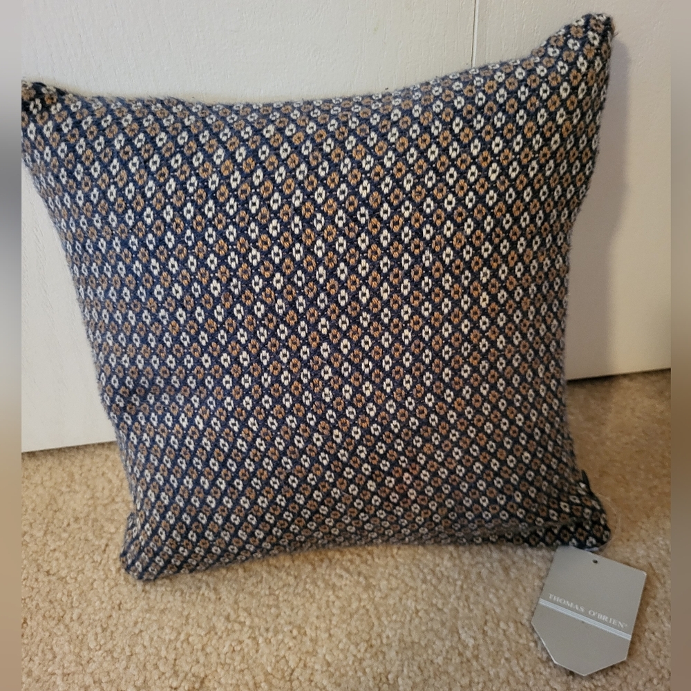 NEW Thomas O' Brien Geometric Patterned Throw Pillow